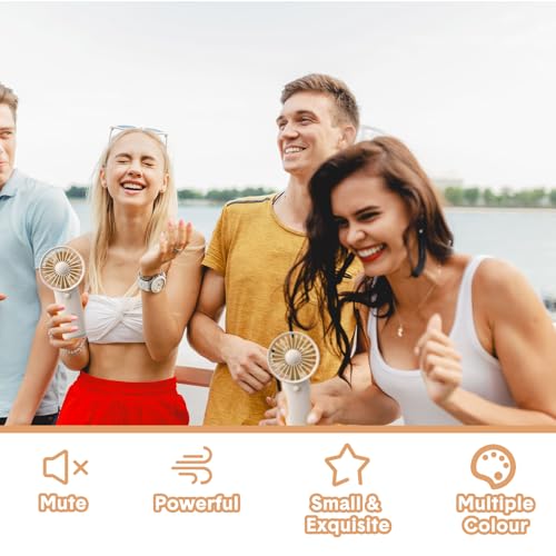 Rossesay 12 Pcs Mini Portable Fan Handheld Battery Operated Portable Small Personal Fans for Summer Beach Indoor Outdoor T...