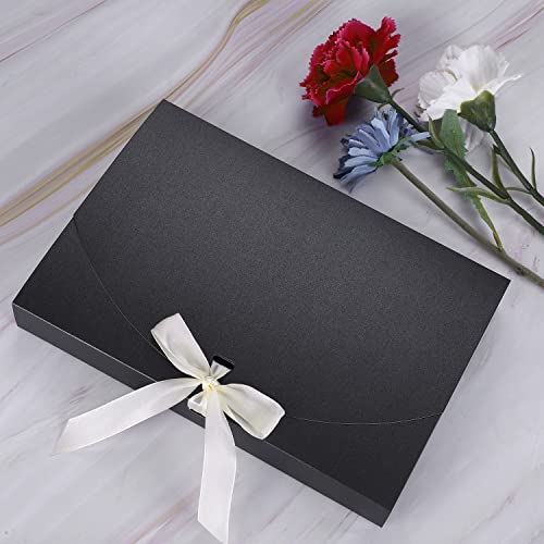 10Pcs Gift Boxes with Ribbon Bowknot Kraft Paper Gift Bag Envelope Wrapping Box Scarf Lingerie Necklace Shirt Gift Packagi...