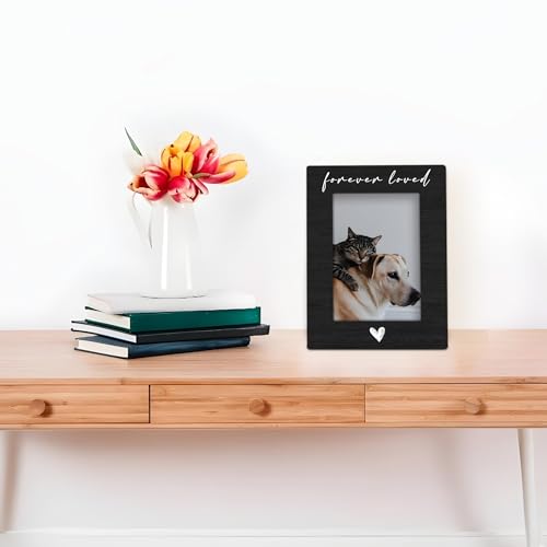 Foyoulame Pet Memorial Dog Cat Picture Frame 4x6, Loss of Dog Sympathy Gift Wooden Picture Frame, Memorial Gifts for Dogs ...