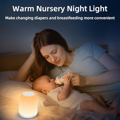 iMosleep Night Light LED Touch Night Dimmable with 20 Levels of Brightness 4 Timer Rechargeable Battery for Bedroom Baby N...