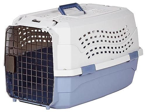 Amazon Basics Sturdy Portable 2-Door Top-Load Hard-Sided Pet Travel Carrier with Secure Ventilation, Handle, Front & Top E...