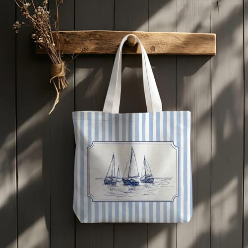 VIIJJUE Tote Bag Gifts for Women, Canvas Aesthetic Reusable Grocery Bags Shopping Bags