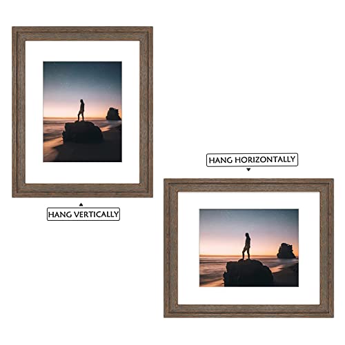 Golden State Art, 16x20 Picture Frame - Displays 11x14 Photo with Mat or 16x20 Without Mat, Wide Moulding Solid Wood Frame...