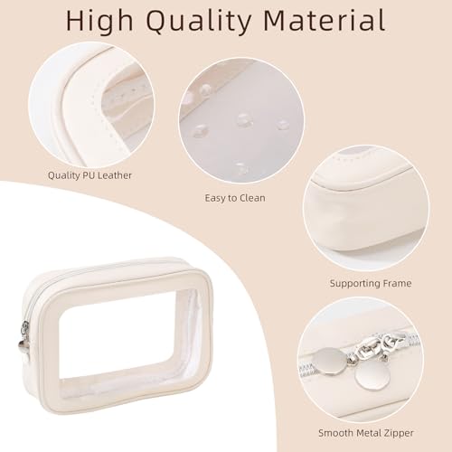 5PCS Diaper Bag Organizer Pouch Set, Clear Organizer Bags, TSA Approved Toiletry Bag, Clear Waterproof Cosmetic Bags with ...