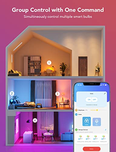 Govee LED Smart Light Bulbs, 1000LM Color Changing Light Bulb, Wi-Fi & Bluetooth Light Bulbs, Work with Alexa and Google A...