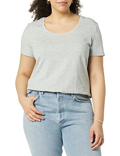 Amazon Essentials Women's Regular-Fit Short-Sleeve Scoop Neck T-Shirt, Summer Casual, Pack of 2