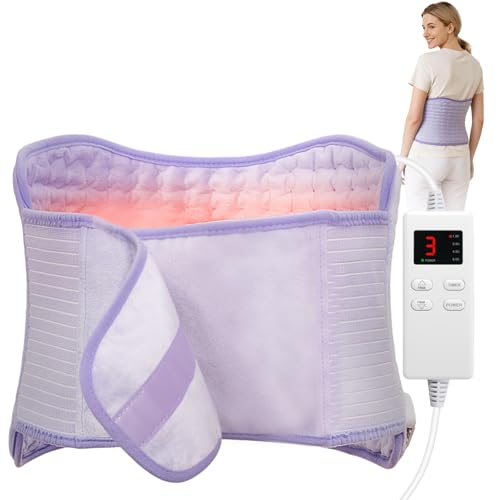 Heating Pad for Period Cramps and Back Pain Relief, Electric Heating Pad with 6 Heat Levels & 4 Timers, Moist Heat Pad for...