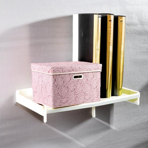 PRANDOM Larger Collapsible Storage Bin with Lid [1-Pack] Fabric Decorative Storage Box Cube Organizer Container Baskes wit...