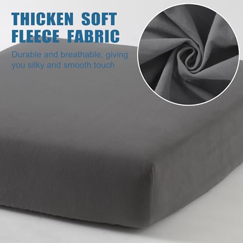 TOPYUMH Waterproof Patio Stretch Couch Cushion Covers, Outdoor Cushion Cover Replacement Sectional Sofa Protector, Furnitu...
