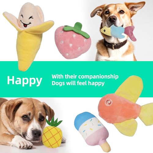 GZQKUSO 19 Pack Puppy Squeaky Dog Toys Set Plush Puppies,Cute Chew Pets Dog Toy with Squeakers for Small Dogs Playtime