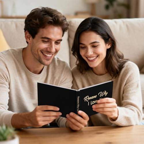 Artmag What I Love about You Fabric Book, Fill-in-the-Blank Love Journal Book for Couples Husband Wife Him Her Birthday Ch...