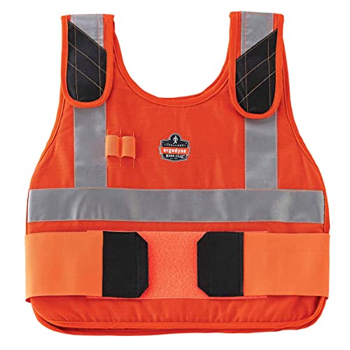 Ergodyne unisex adult Premium Phase Change - Packs FR Cooling Ice Vest, Orange, Large-X-Large US