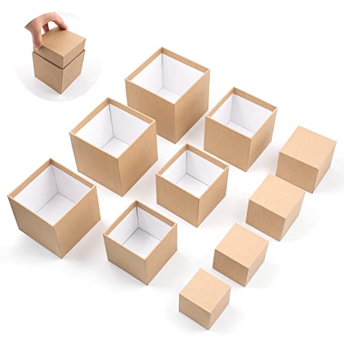 Nesting Gift Boxes Set Prank Gift Boxes Gift Wrap Boxes Surprise Box Small Square Kraft Paper Box Inside Box Gift Set for ...