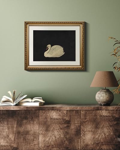 VIYYIEA Gold Framed Wall Art Canvas Print Home Decor,Black,13x16in