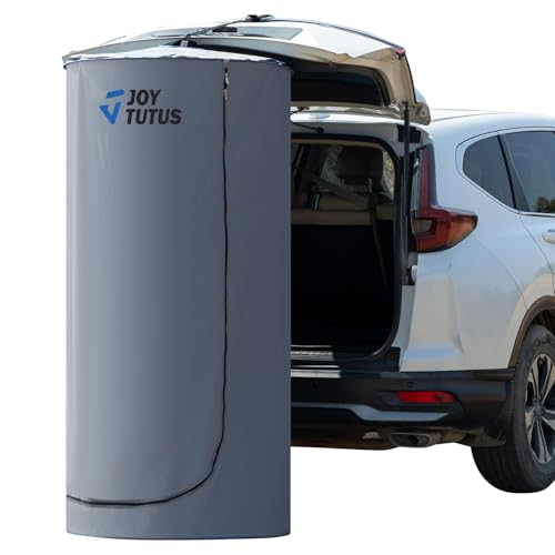 JOYTUTUS Pop-Up Shower Tent for Car, Easy Set-up SUV Tailgate Changing Tent with Suction Cups and Buckles for Beach, Outdo...