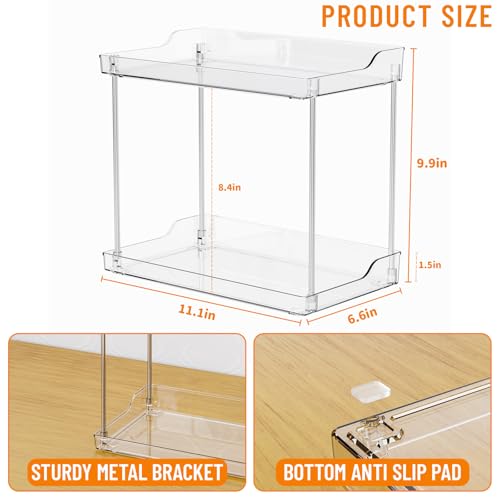 Yieach 2 Tier Bathroom Counter Organizer,Tiered Bathroom Organizer for Makeup,Perfume,Beauty Products,Skincare Organizers ...