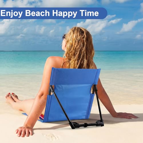 Karenhi 2 Pcs Foldable Poolside Chairs Portable Beach Chair Folding Poolside Chairs for Edge of Pool for Adults Traveling...
