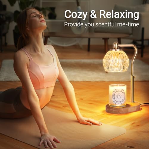 NVRGIUP Candle Warmer, Candle Warmer Lamp with Timer & Dimmer Height Adjustable Scented Candles, with 2 * 50W Bulbs for Ho...