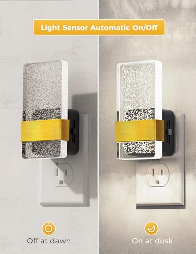 L LOHAS LED Night Light [2Pack], Night Lights Plug Into Wall, Decorative Night Lights with Dusk-to-Dawn Sensor, 0-100LM Di...