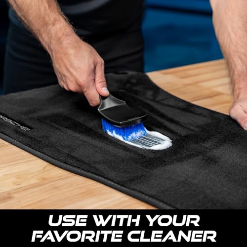Viking Carpet Cleaning and Scrub Brush for Floor Mats, Cleaning Brush for Car Interior and Home, Black and Blue, 8.3 inch ...