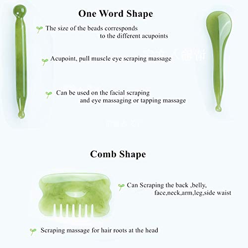YUYONGTANG 7 Pieces Gua Sha Scraping Massage Tool,Natural Resin GuaSha Tool Massage Tools Set for Face Back and Neck Relea...