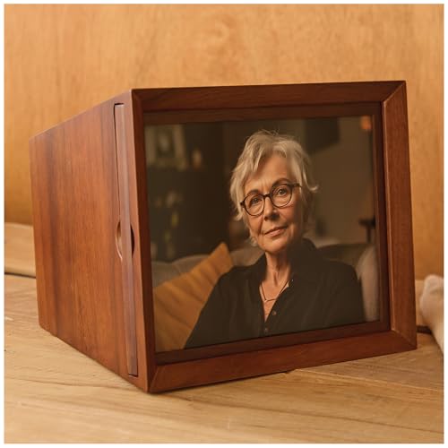 AspenStudio Photo Urn for Human Cremation Walnut Wooden Urn with Picture Frame Decorative Urn by Aspen Studio