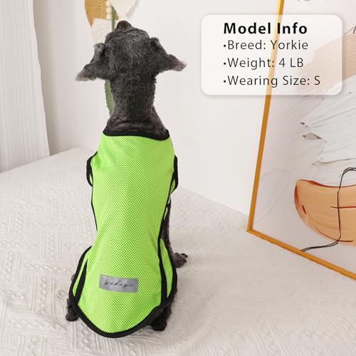 Dog Shirts for Small Dogs,2 Pack Quick Dry Shirts for Dog Vest Boy Girl Summer, Puppy T-Shirt with Reflective Strip,Sun Pr...