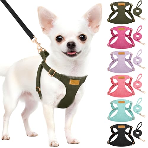 Lukovee No Pull Small Dog Harness with Leash - Lightweight Soft Puppy Vest Harnesses, Adjustable Pet Harnesses for Puppy S...