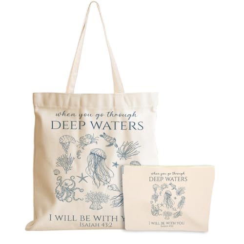 VBCVBGFH Whale Shark Makeup Bag Canvas Tote Bag Gifts for Women Friend Birthday Beach Shopping Appreciation Christmas