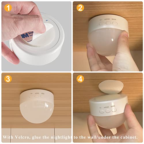 Kintion Portable Night Light, Dimmable 8 Color Lighting, 1800mAh Battery Rechargeable, Small LED Lamp for Nursery, Baby, K...