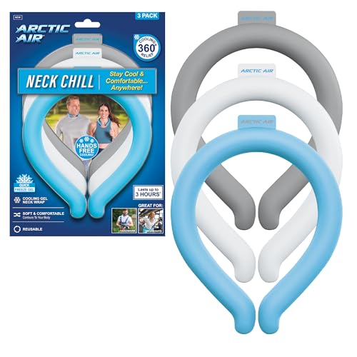 Arctic Air Neck Chill, Neck Cooling Tube, Hands Free Cooling, Quick Freeze Gel, Wearable Body Coolers for Hot Weather, Reu...