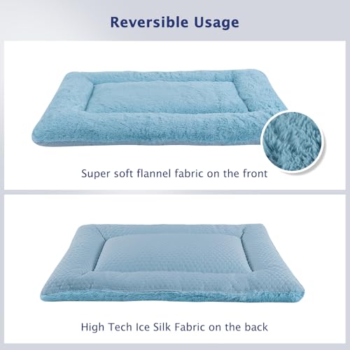 Vetasac Dog Bed Mat, Crate Pad Reversible,Soft Kennel Pad, Washable Dog Crate Mat (Cool and Warm),Pet Sleeping Mattress fo...