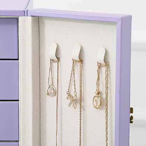 AOSIFIEL Cute Jewelry Box for Women teen Girls Jewelry Organizer Large Jewelry Organizers and Storage Faux Leather Jewelry...