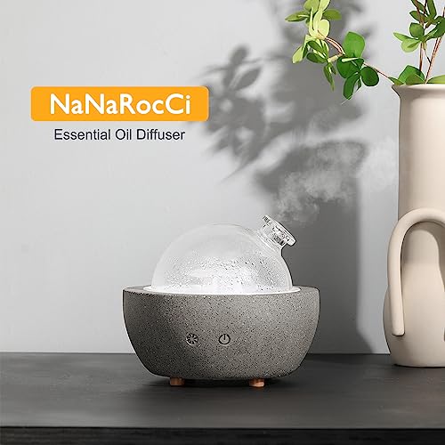 Essential Oil Aromatherapy Diffuser for Home Bedroom Large Room Glass Stone Ultrasonic Air Scent Mist Aroma Diffuser 200ML...
