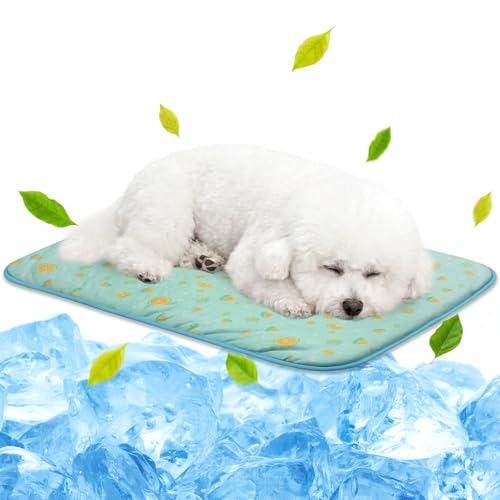 NWK Pet Cooling Mat -Q-Max>0.345 Ice Silk Cooling Mat for Dogs & Cats Portable & Washable Pet Cooling Blanket, Car Seats, ...