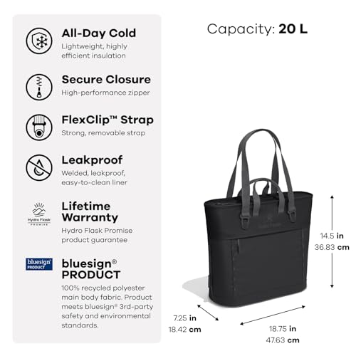 Hydro Flask Carryout Tote - Insulated Tote Bag - 20 L Capacity in Oat