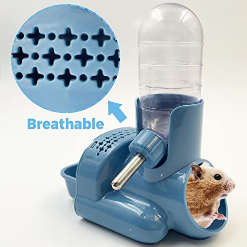 VANNON 3 in 1 Hamster Water Bottle No Drip Small Animal Water Bottle Automatic Bottle Dispenser with Food Container Base H...