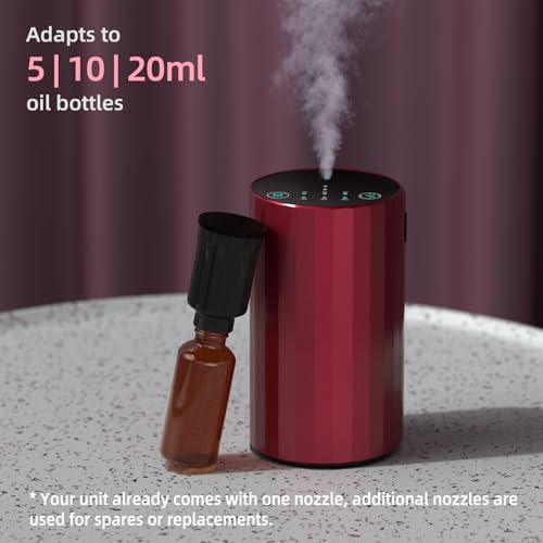 Waterless Essential Oil Diffuser Aromatherapy Scent Diffusers for Home Large Room, Bedroom, Car, Office, Desk, Battery Ope...