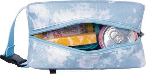 PackIt Freezable Snack Box, Blue Sky, Built with EcoFreeze Technology, Collapsible, Reusable, Zip Closure with Buckle Hand...