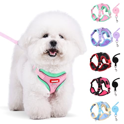 Coppthinktu Dog Harness with Leash Set for Small Sized Dogs Cats, No Pull Dog Harness Soft Mesh Cat Puppy Harness, Adjusta...