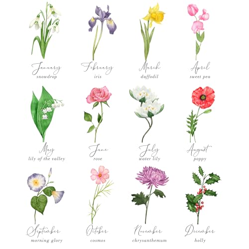 Personalization Universe Birth Month Flower Personalized Cross Box