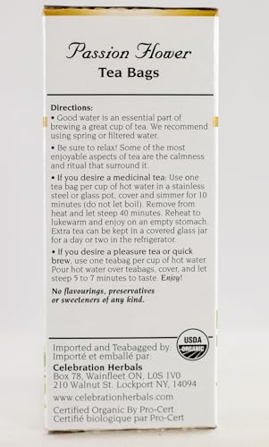 Celebration Herbals Passion Flower Tea Maracuja 24 Tea Bags