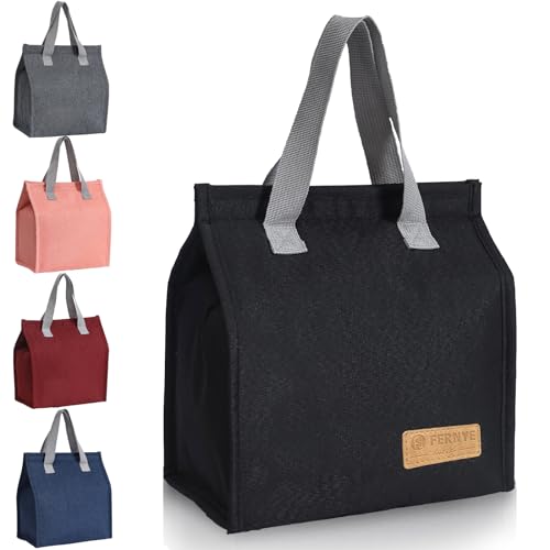 FERNYE Lunch Bag for Women/Men,Waterproof Reusable Portable Lunch Tote,Lunch Box Bag.Thermal Cooler Bag Ideal for Work/Par...
