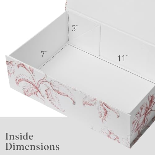 Sorarto Luxury Keepsake Gift Box | Pink Floral Decorative Boxes with Magnetic Lids for Presents, Wedding Memory Box, and B...