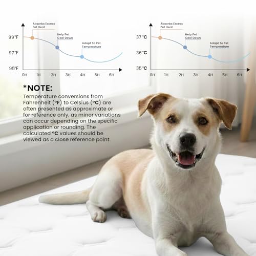 DORMORA Self Cooling Mat for Dogs & Cats, 35x23 Soft Breathable Cold Crate Pad for Pet, Portable Washable Kennel Bed for O...