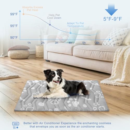 BEAUTYZOO Upgrade Dog Cooling Mat Extra Large, Reversible Self-Cooling Mat for Dogs, Thicken Pet Ice Cool Pad Blanket for ...