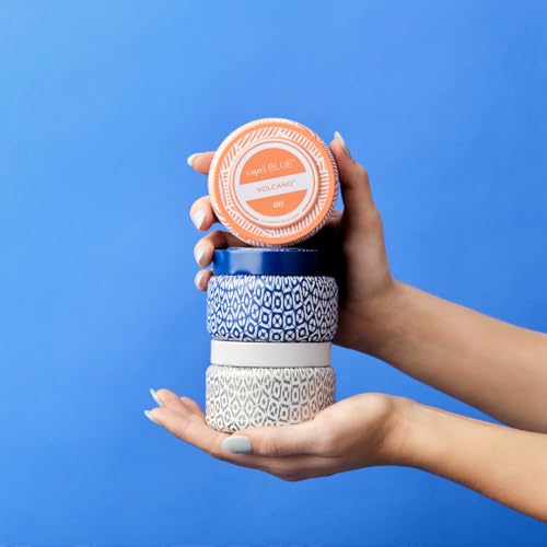 Capri Blue Volcano Printed Travel Tin Jar Candle - Luxury Candle with a Long Lasting Soy Wax Blend - Scented with Tropical...