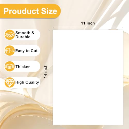 50 Pack White Poster Boards, 11"x14" White Poster Paper Heavyweight Poster Board Bulk Blank Poster Board for Art Display B...
