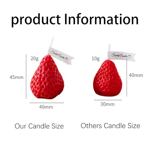 Strawberry Candle Gifts for Women 9pcs,Strawberry Decorative Soy Aromatherapy Candles for Home Scented Decoration, Cute Ca...