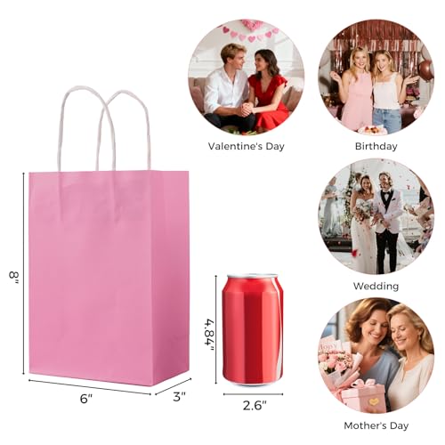 6pcs gift bags (pink)